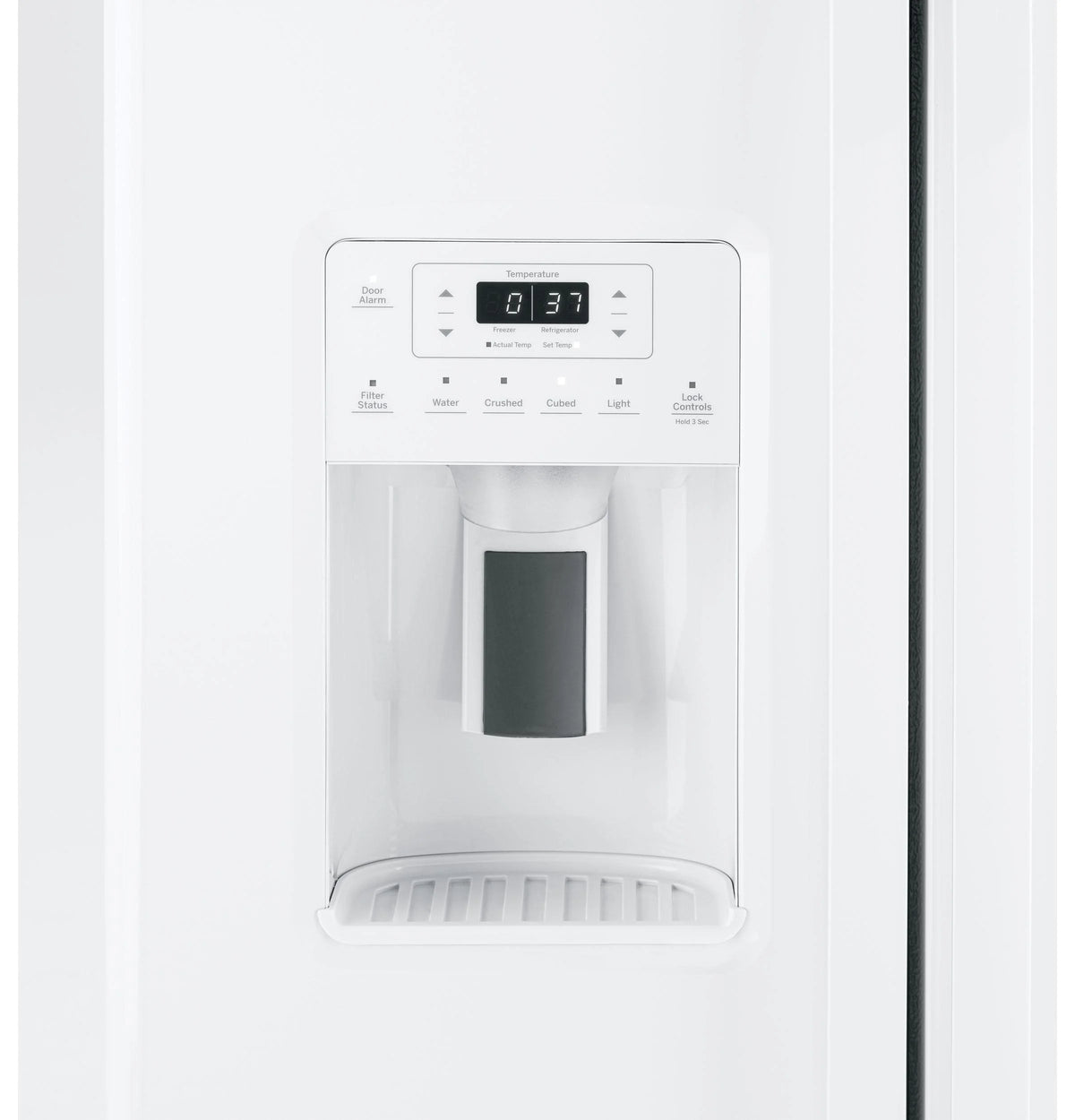 General Electric Side by Side Freestanding Refrigerator, Black