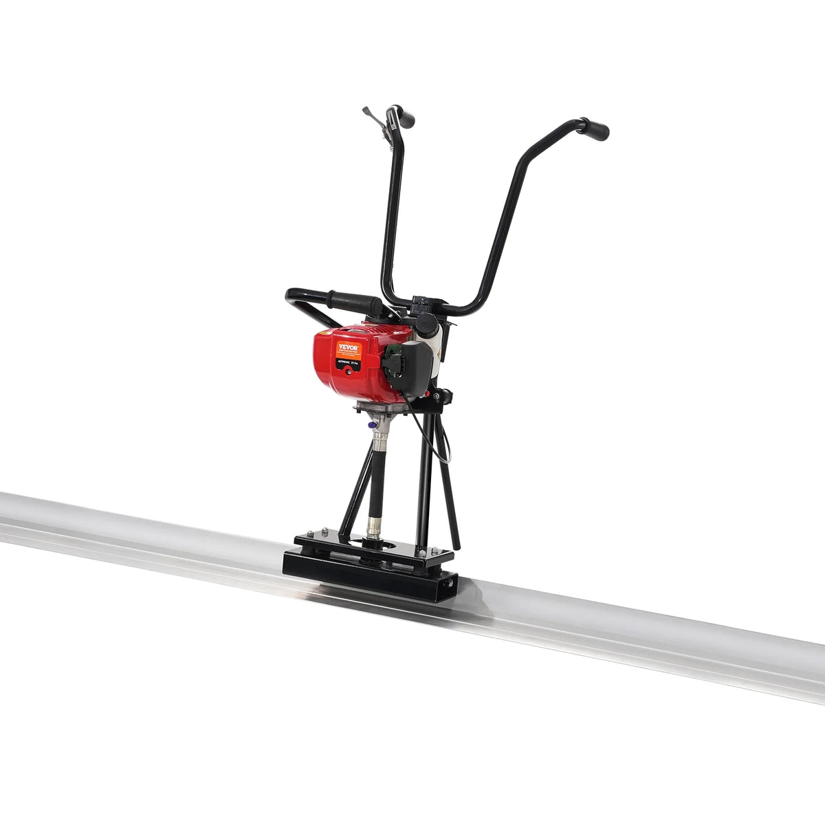 VEVOR Gas Concrete Power Screed, 8ft Aluminum Board Straight Edge Bar Set, 4 Stroke Cement Finishing Vibrating Motor with Height Adjustable Handles, High Efficient Concrete Tools 6500RPM