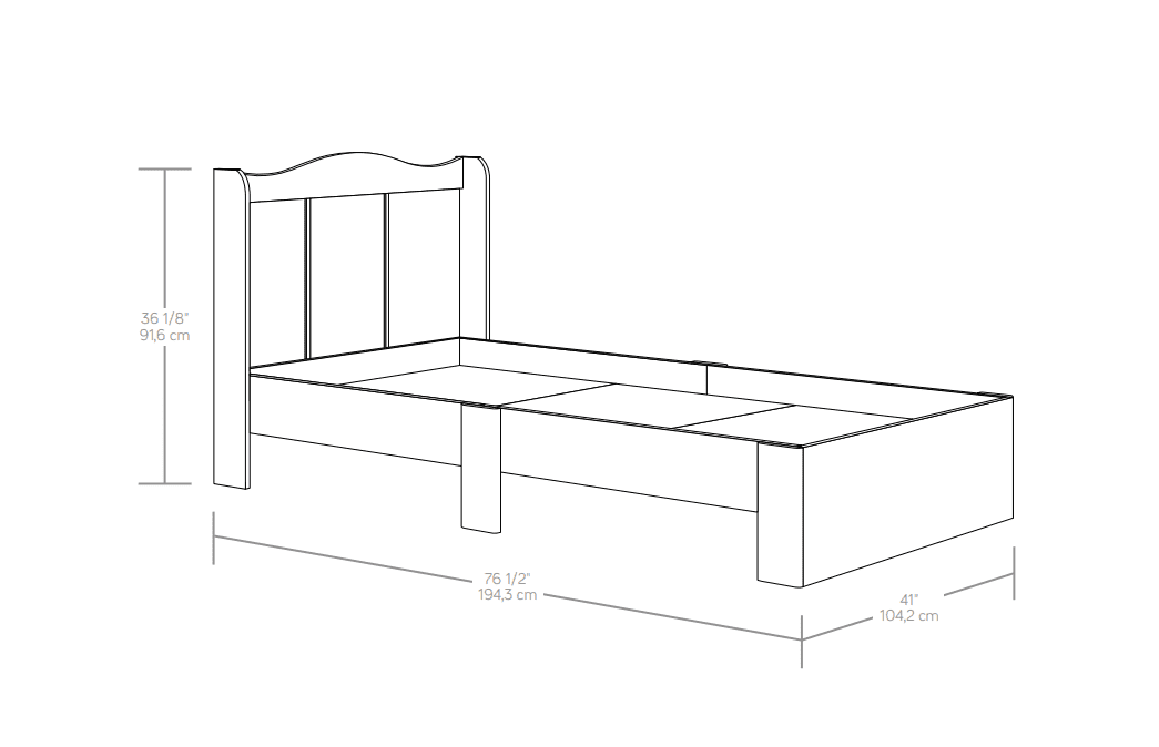 Mainstays Storybook Mates Bed, Soft White Finish