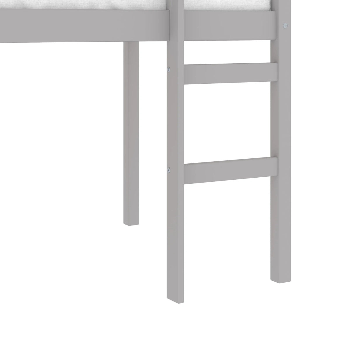 HH2Home Campbell Wood Twin Junior Loft Bunk Bed, White