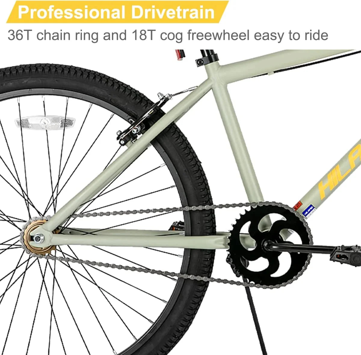 Hiland BMX BIKE 24 & 26 inch, Beginner-Level to Advanced Riders with 2 Pegs for Adults, Multiple Colors