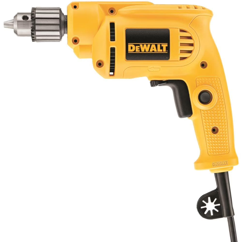 Dewalt Corded Drill With Keyed Chuck, 7.0-Amp, 3/8-Inch (Dwe1014)