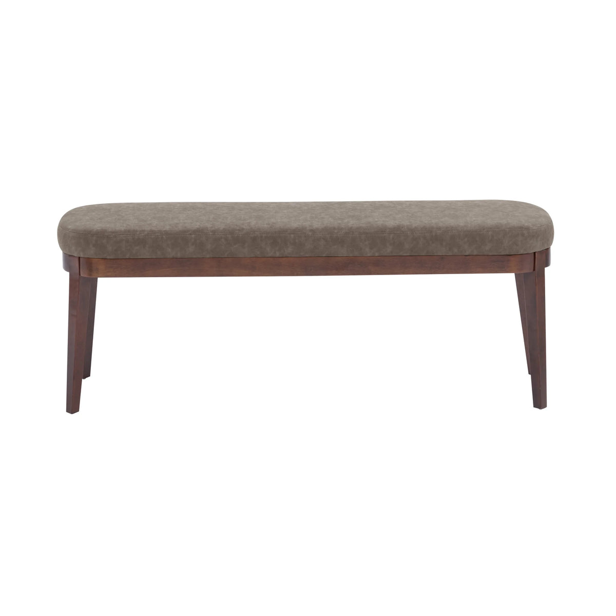 Eleanor Mid-century Upholstered Dining Bench, Entryway Bench with Solid Wood Frame, Beige