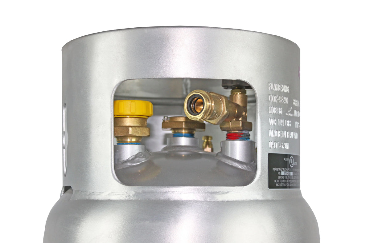 Flame King 43.5LB Aluminum Forklift Propane Tank with Gauge, Corrosion-Resistant, Rust-Free, Lightweight