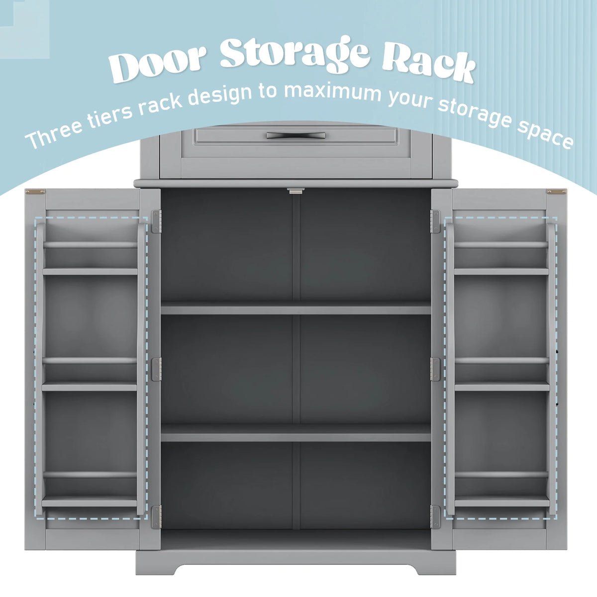 Euroco Bathroom Storage Cabinet with Multi-Functional Storage Space, Drawer with Slide Rails, Adjustable Shelf