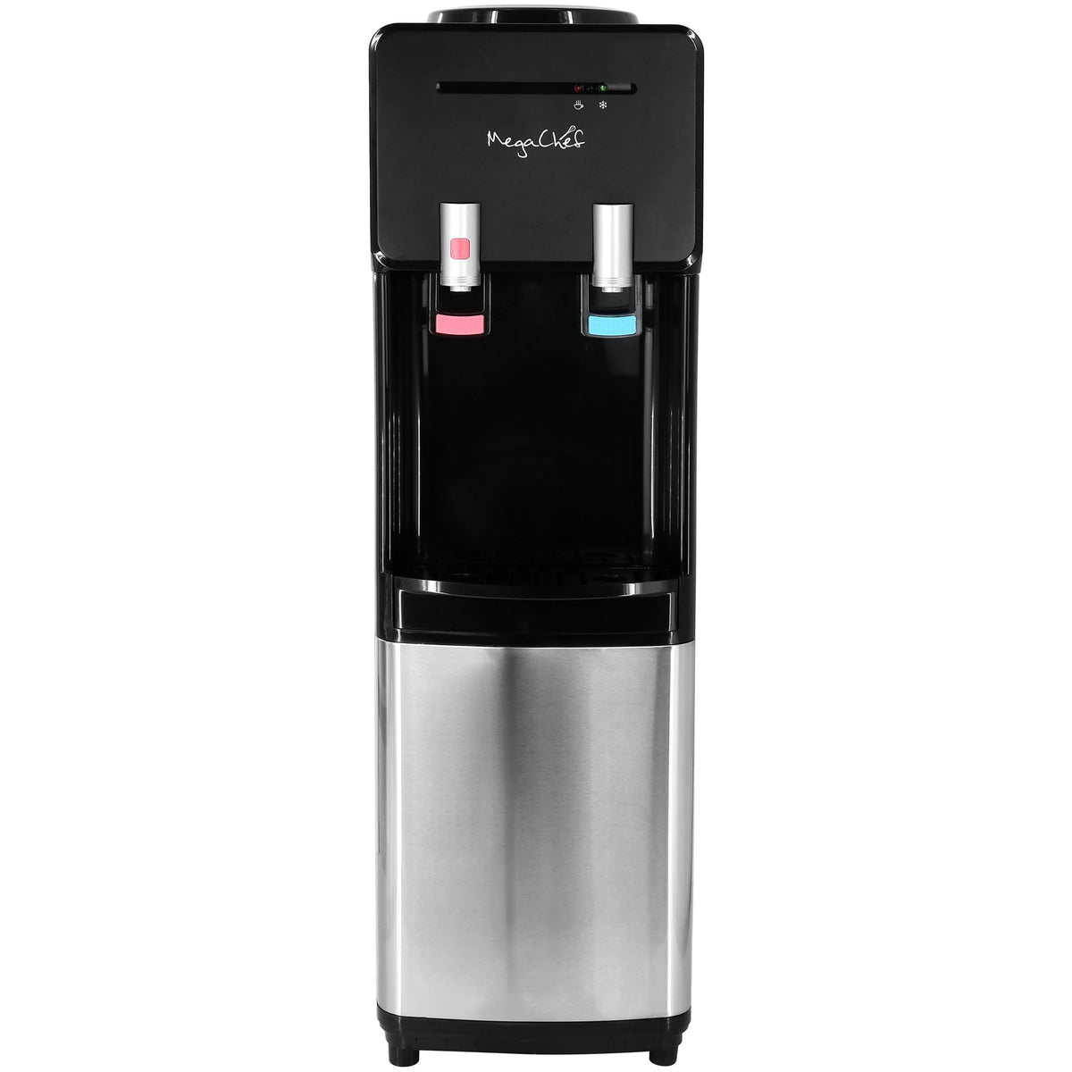 MegaChef Stainless Steel Bottom Load Hot and Cold Water Dispenser 5 Gallon Water Cooler