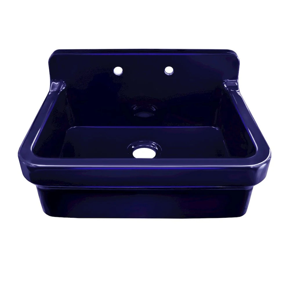 Whitehaus Old Fashioned Country Fireclay Utility Sink with High Backsplash
