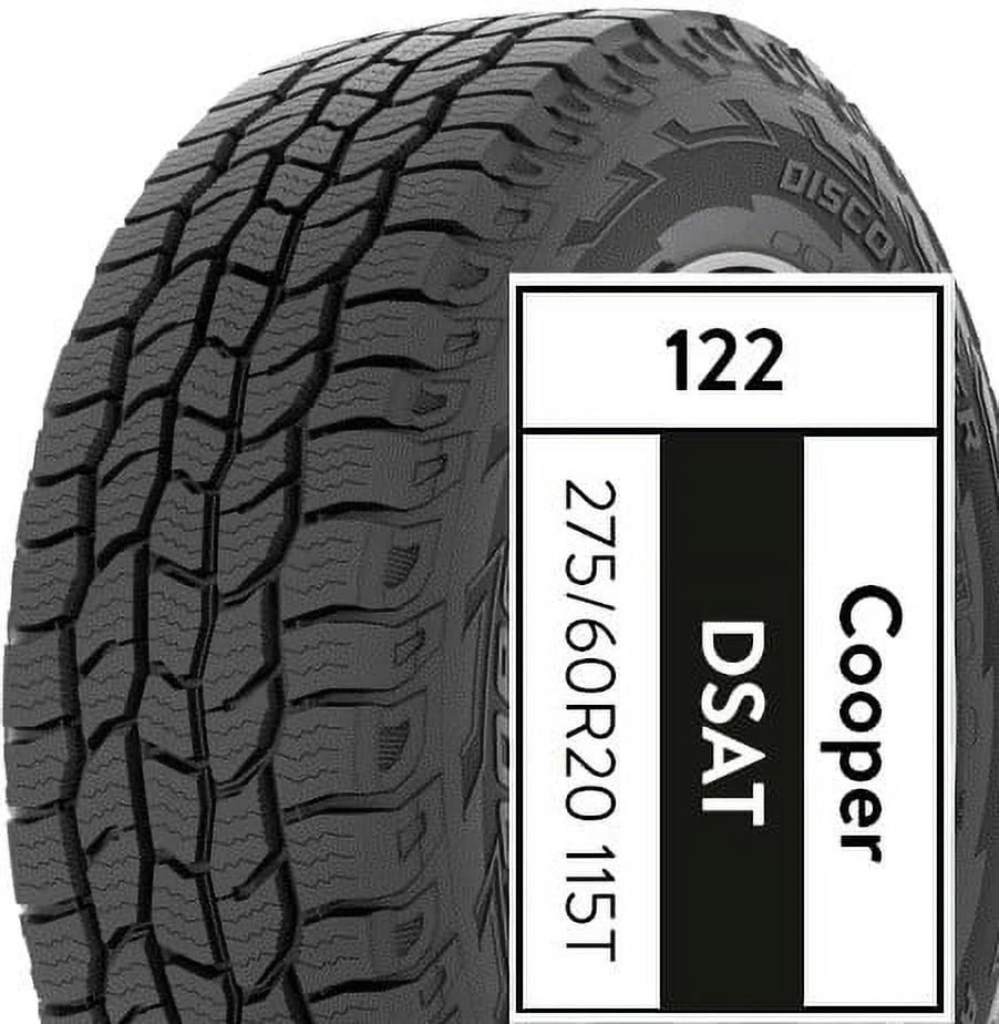 Cooper Discoverer All-Terrain 275/60R20 115T All-Terrain Tire Fits: 2015-23 Ford F-150 Lariat, 2016-18 Ram 1500 HFE