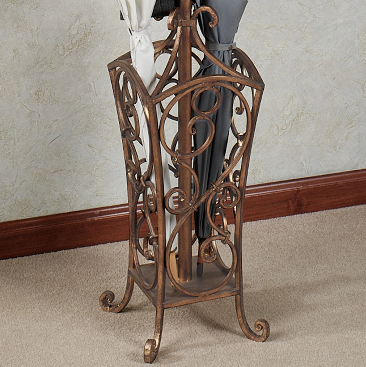 Kensington Coat and Hat Rack Stand Antique Gold Antique Gold