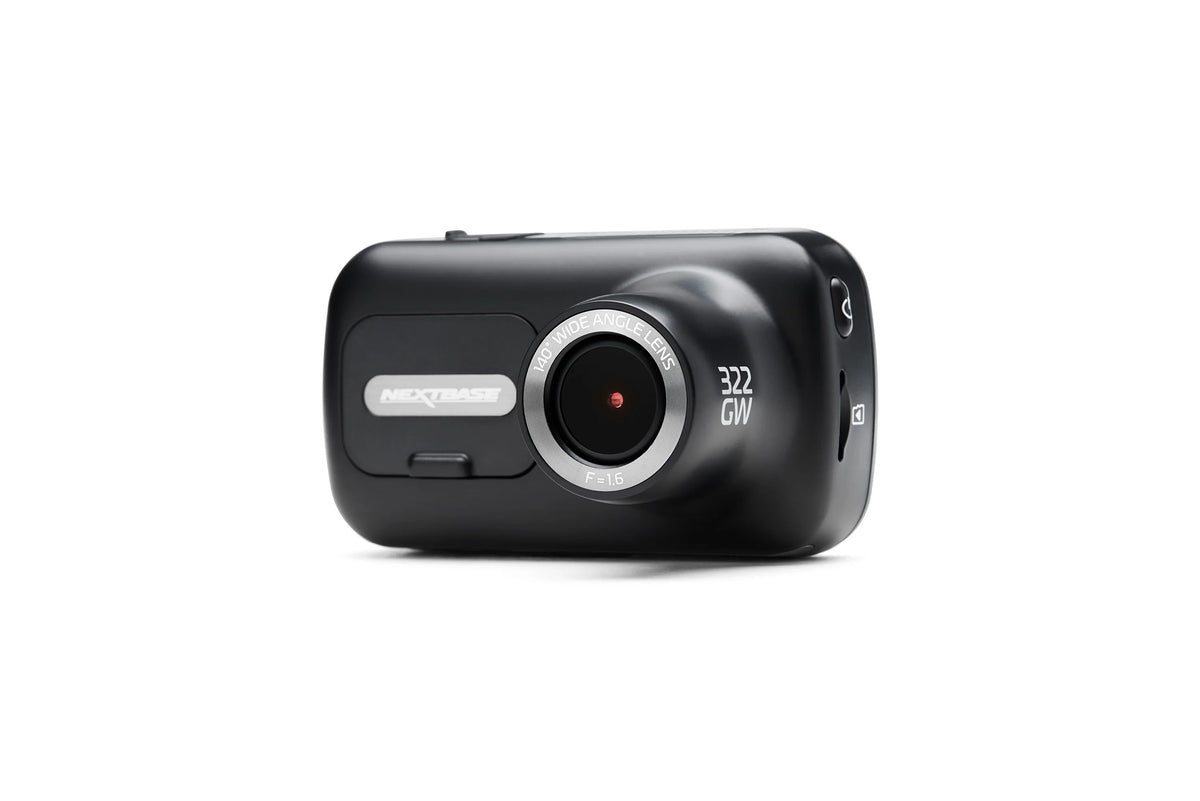 Nextbase 322GW Dash Cam, Black, 2.5" HD IPS, 1080p, Wi-Fi, GPS, Bluetooth, 1 Pack