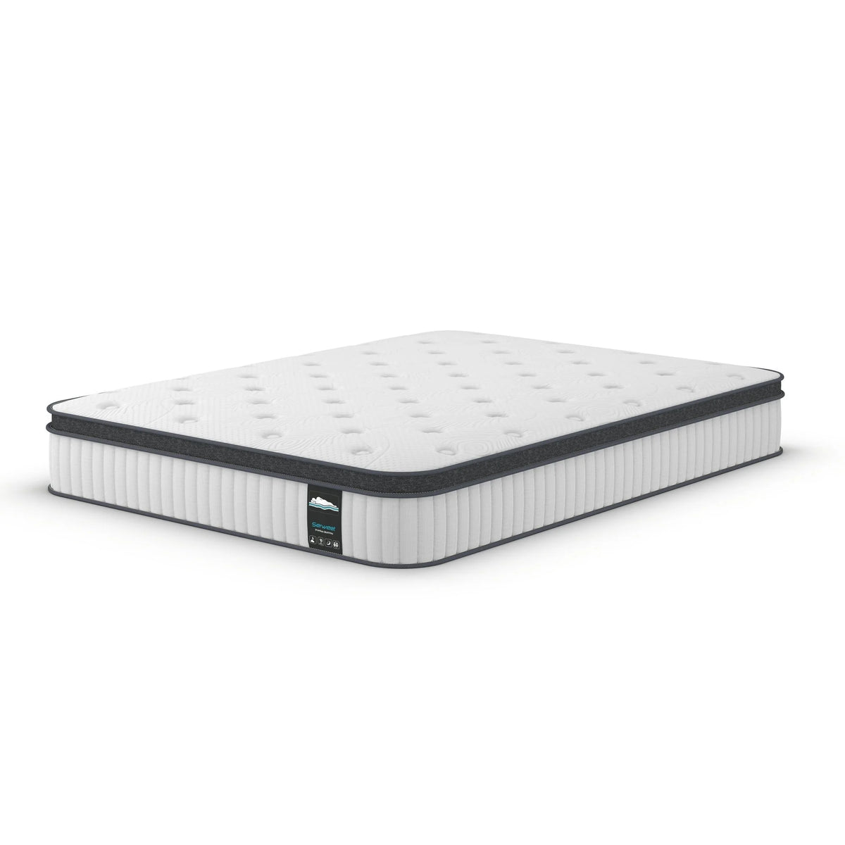 Sersper Queen Mattress, 12 Inch Pillow Top Hybrid Mattress Queen with Fiberglass Free, Gel Memory Foam, Breathable Bed Mattress for Cooler Sleep Supportive & Pressure Relief, Medium Firm