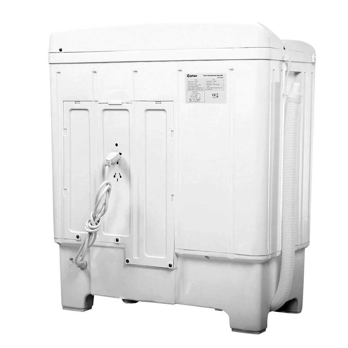Costway 17.6 lb Portable Mini Compact Twin Tub Washing Machine Washer Spin Dryer