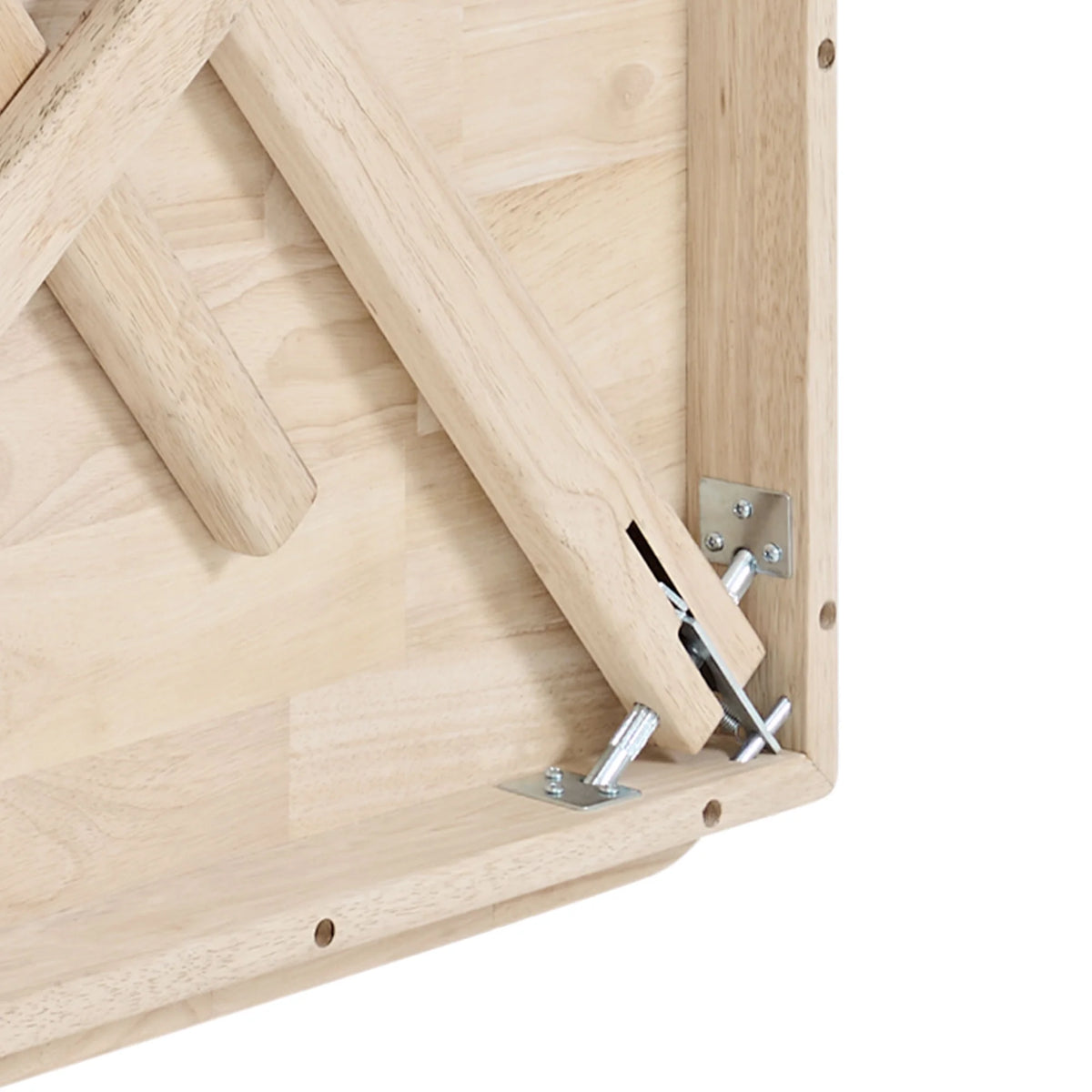 Stakmore Classic Straight Edge Solid Wood Folding Card Table, Unfinished