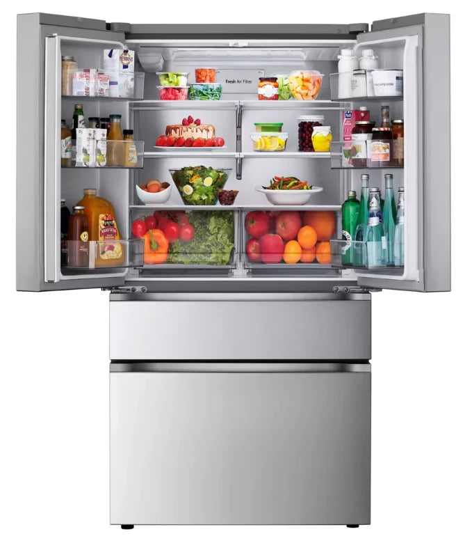 LG LF26C8210S 36 Inch 26 cu. ft. Counter-Depth, 4-Door French Door Refrigerator, Full-Convert Drawer, and Internal Ice and Water Dispenser, in Stainless Steel