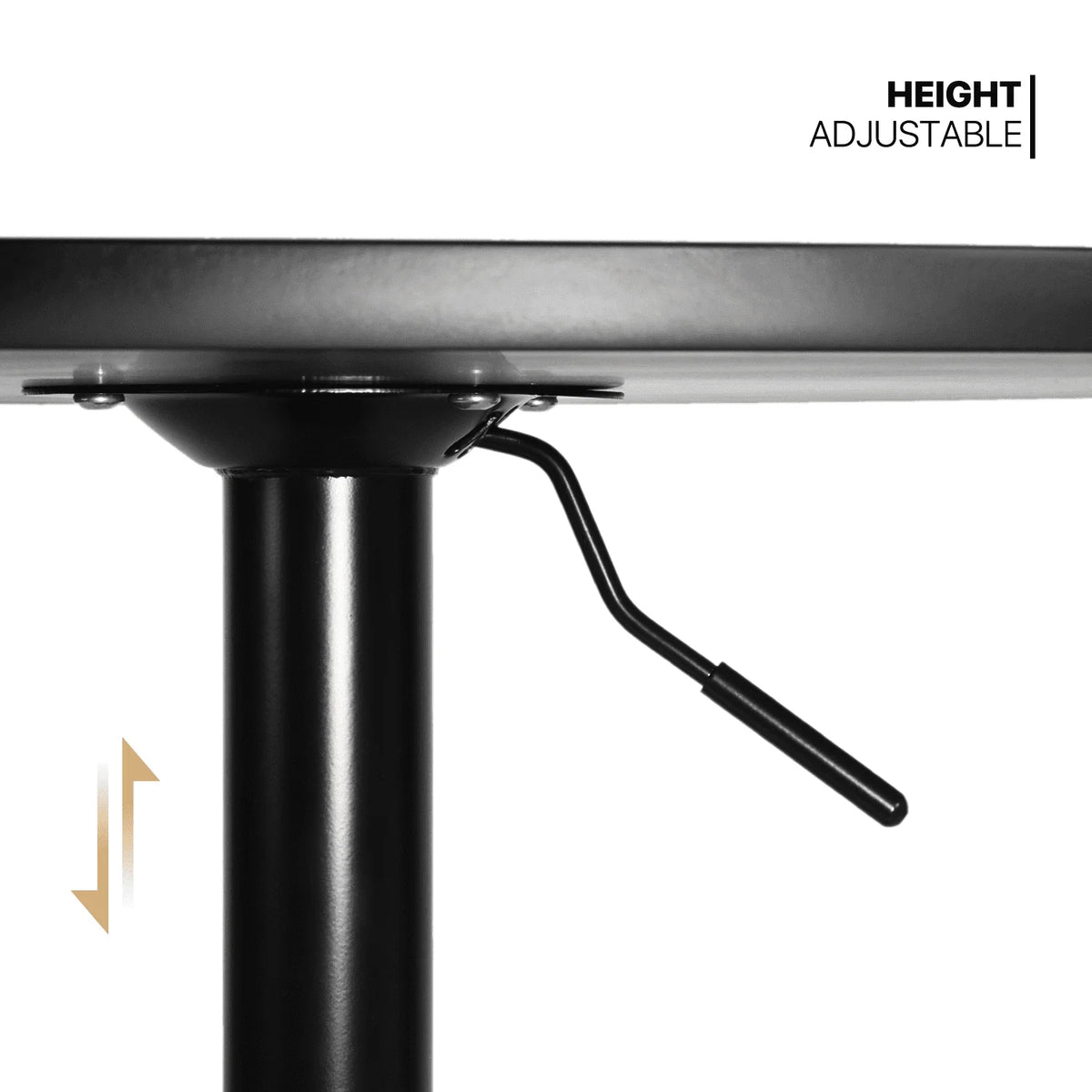 MoNiBloom 3 Piece Bar Table and Chair Set, 31.5" Adjustable-Heigh Pub Table and PU Leather Bar Stools for Home Kitchen