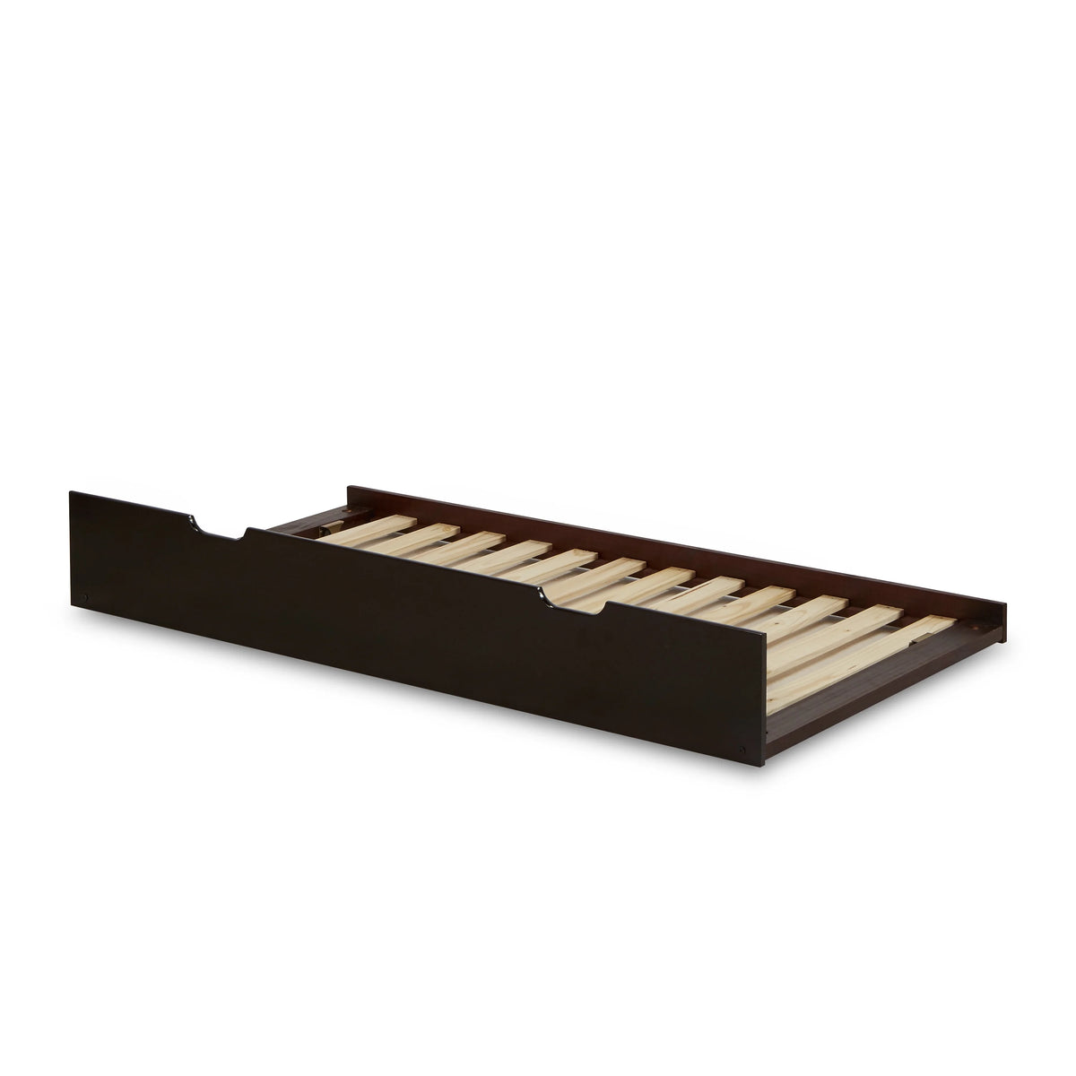 Camaflexi Wooden Daybed with Trundle, Mission Style with Removable Front and Rear Guard Rails, Twin, White