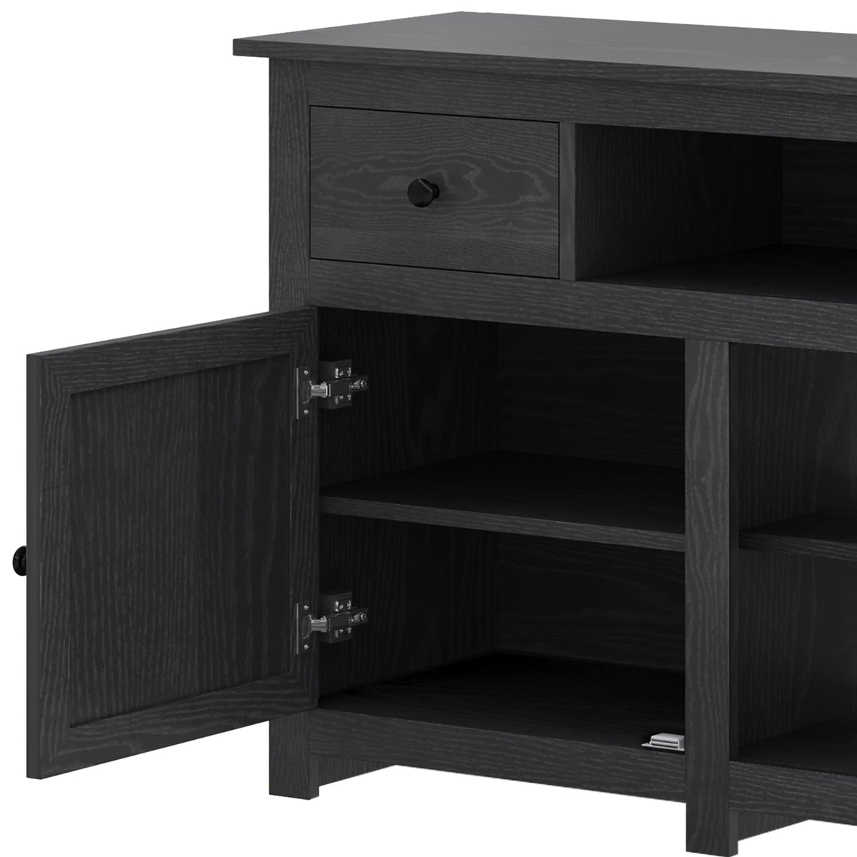 Uforic Farmhouse TV Stand for 75/80 Inch TV, Rustic Entertainment Center with Power Outlet, Storage Drawers, TV Console for Living Room, Oak