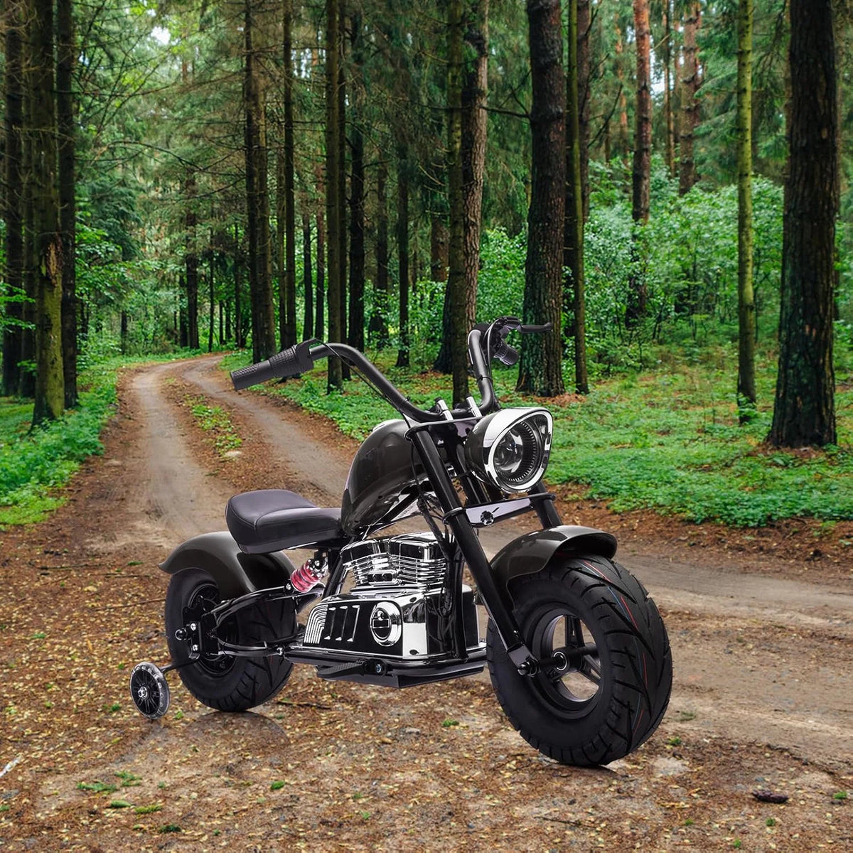 Pinypikaka 36V Ride On Off-Road Motorcycle Electric Dirt Bike for Teens, 350W Brushless Motor, 16.5MPH with Music, Spring Suspension, LED Light, Leather Seat for 14+ Years Old Kids Max Load 176lbs