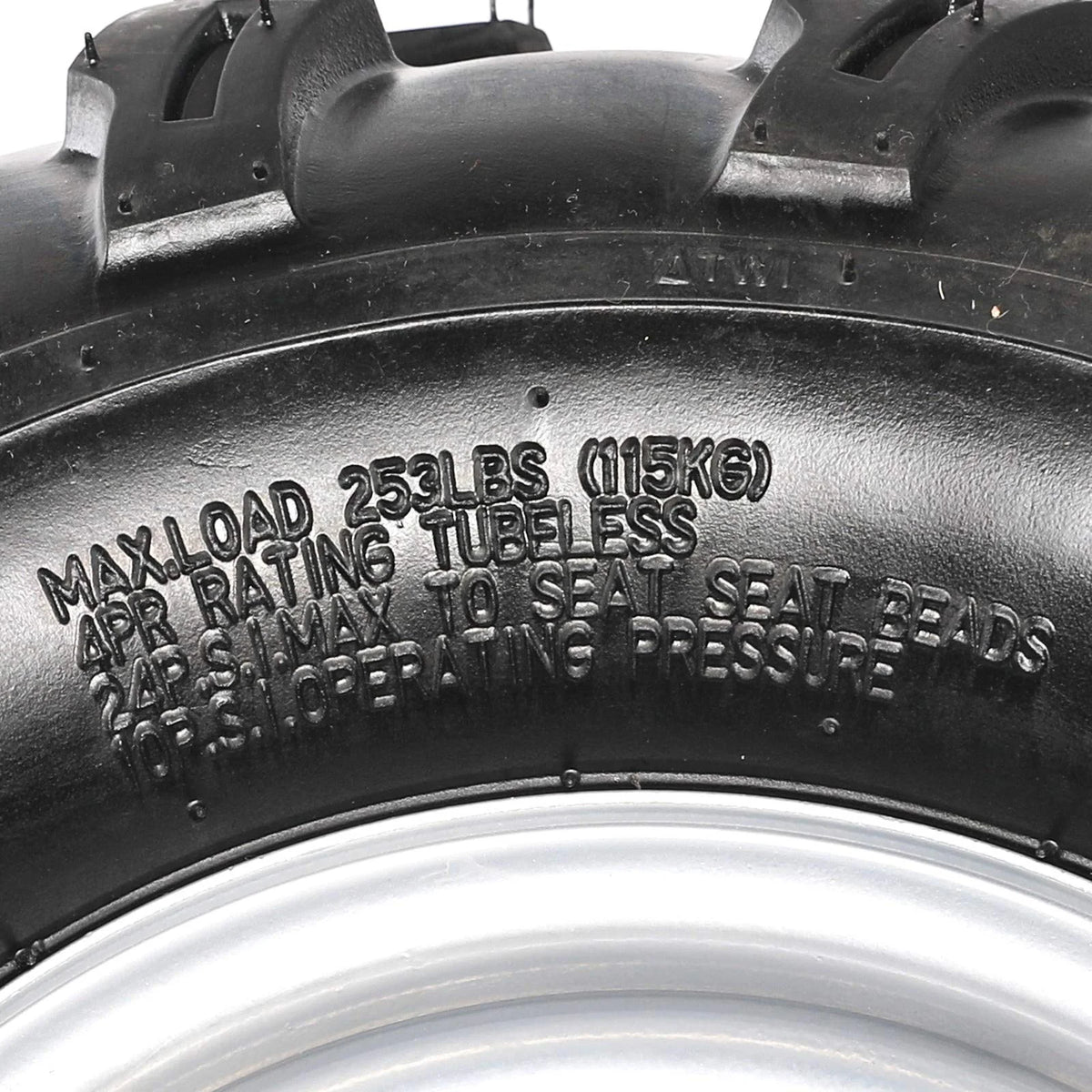 4 Pack 18x9.5-8 18x9.50-8 Tubeless Tire w/ 8" inch Wheel Rim 4 Bolt Pattern for ATV Quad Buggy Go Kart Lawn Mower 4 Wheelers Mini Bike Golf Cart Garden Tractor Utility Cart Turf Tires (4pcs)
