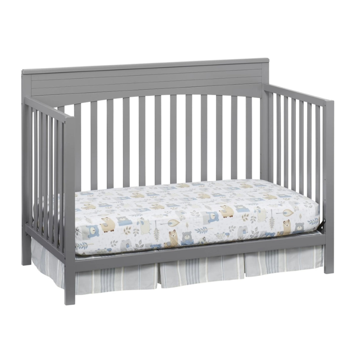 Oxford Baby Harper 4-in-1 Convertible Crib, Dove Gray, GREENGUARD Gold Certified, Wooden Crib