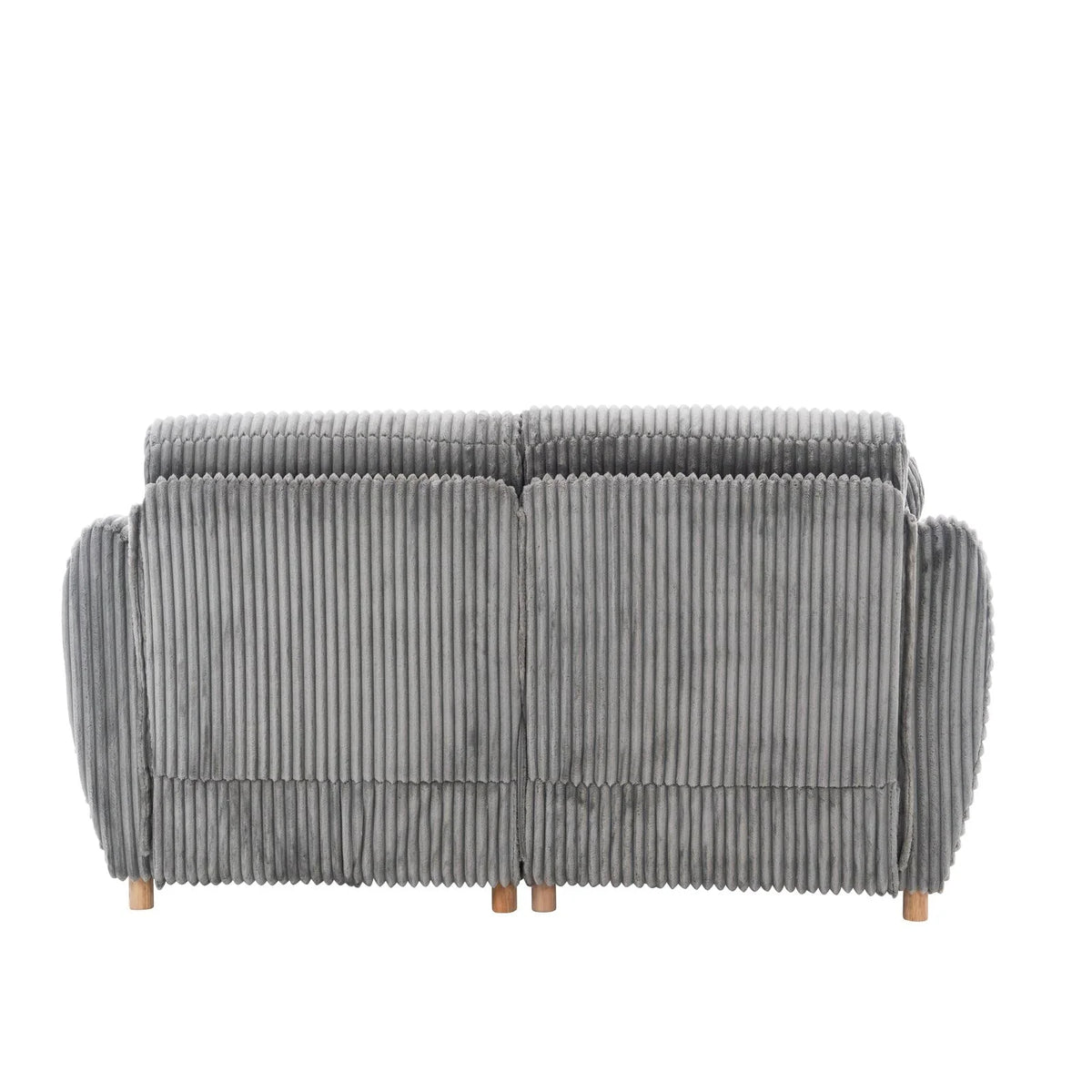 84" White Corduroy Loveseat Sofa, Modern Sectional Couch for Living Room, Apartment, Bedroom & Home Office, Solid Wood Frame, Comfortable Upholstered Seat