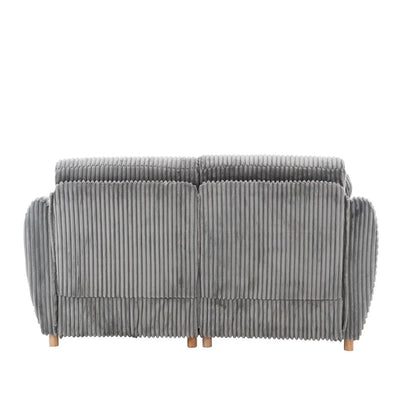 84" White Corduroy Loveseat Sofa, Modern Sectional Couch for Living Room, Apartment, Bedroom & Home Office, Solid Wood Frame, Comfortable Upholstered Seat