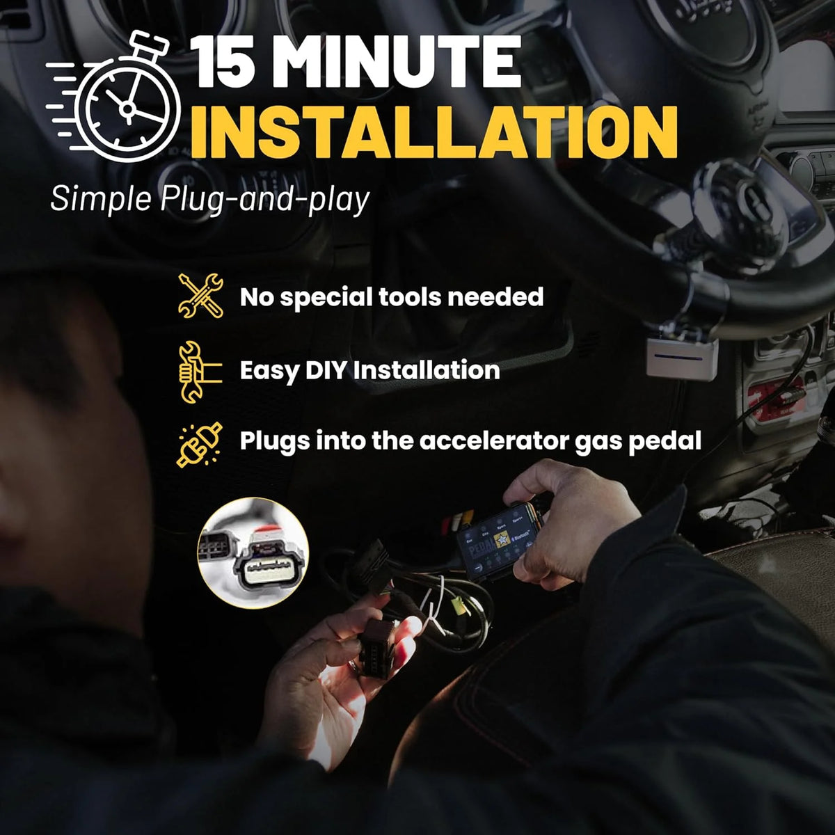 PEDAL COMMANDER for Jeep Wrangler JK 2006-2018 Throttle Response Controller Fits: Unlimited, Sport, Sahara, Rubicon, Mojave, 2.8L 3.6L 3.8L, Jeep Wrangler Accessories