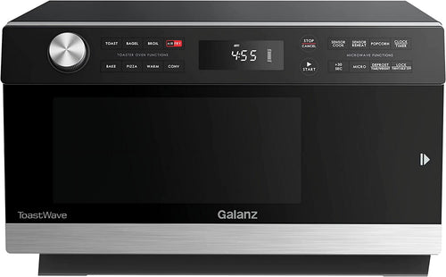 Galanz  4-in-1 ToastWave with TotalFry 360, Convection, Microwave, Toaster Oven, Air Fryer, 1000W,1.2 Cu.Ft, LCD Display, Cook, Sensor Reheat, Stainless Steel