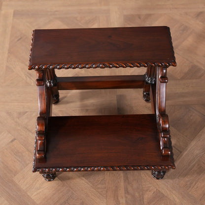 Carved Mahogany Bed Step