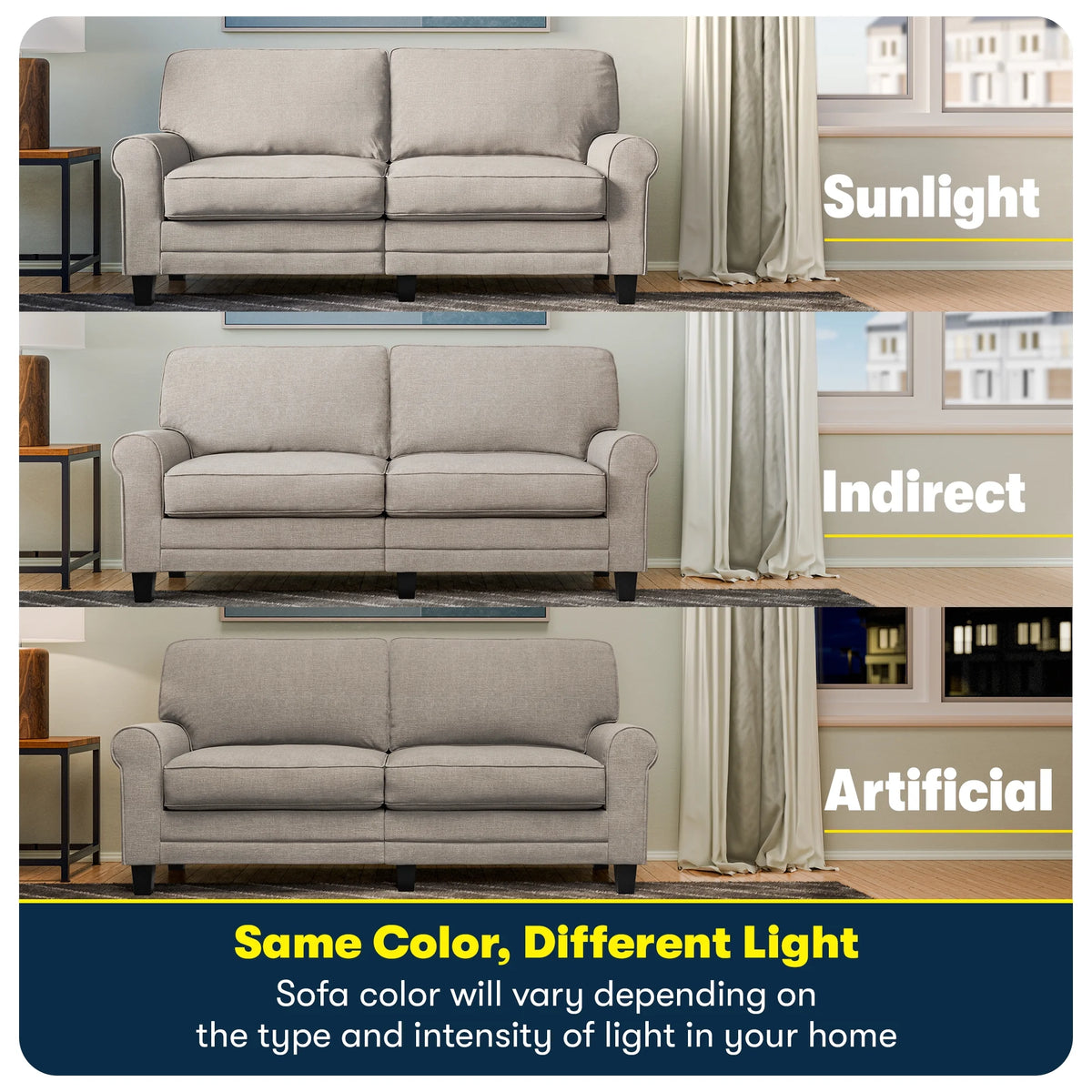Serta Copenhagen 78" Rolled Arm Sofa with Removable Covers Dark Brown
