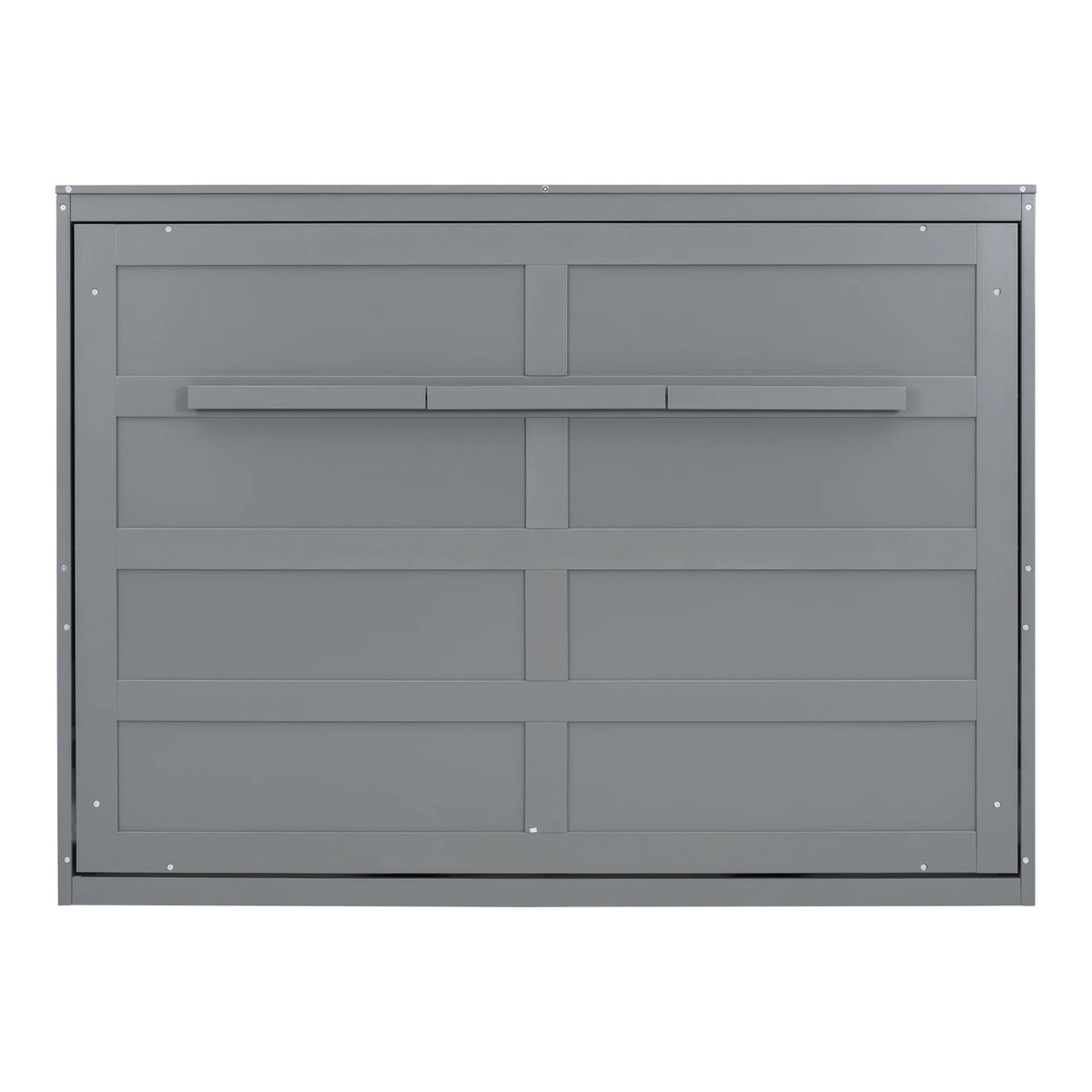 Harper & Bright Designs Full Size Murphy Bed Space-Saving Foldable Wooden Wall Bed with a Shelf for Guest Room Home Office, Gray