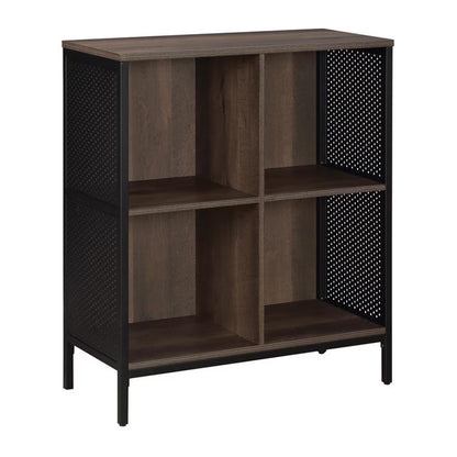 OSP Home Furnishings Ace 4 Cube Storage/Bookcase Engineered Wood in River Oak Finish