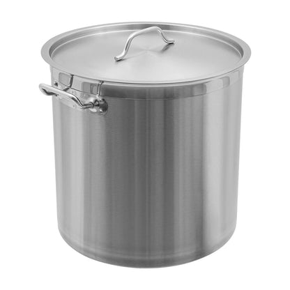 33/52 Quart Stock Pot Stainless Steel Large Kitchen Soup Big Cooking Restaurant for Hotels, Restaurants, Homes