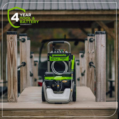 Greenworks Hybrid 60V 3000 MAX PSI at 2.0 GPM MAX Electric Pressure Washer + (2) 5.0Ah Batteries & Dual-Port Charger 5128202