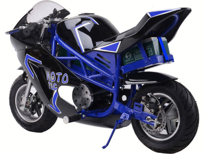 MotoTec 36v 500w Electric Powered Pocket Bike Mini Motorcycle GT Blue