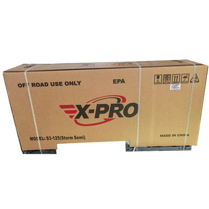 X-Pro Brand New Storm 125cc Dirt Bike with 4-Speed Semi-Auto Transmission, Kick Start, Big 14"/12" Tires!