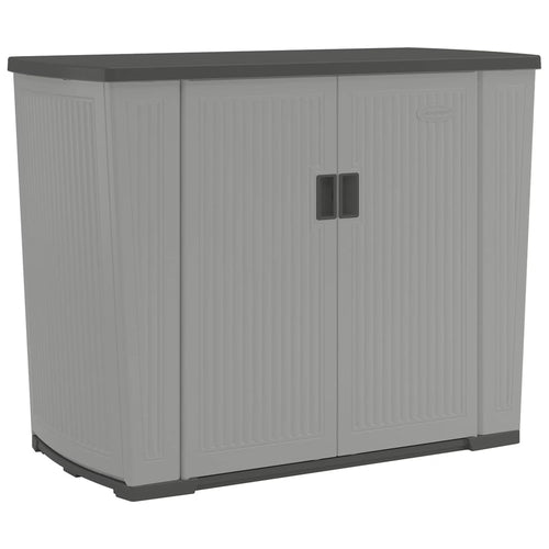 Suncast Backyard Oasis 130 Gallon Outdoor Storage Basic Unit, Dove Gray