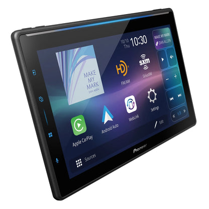 Pioneer 10.1-In. Car In-Dash Unit, Single-DIN with Floating Touch Screen, Wired/Wireless Apple CarPlay/Android Auto, and SiriusXM Ready & SiriusConnect Vehicle Tuner, 843631174692