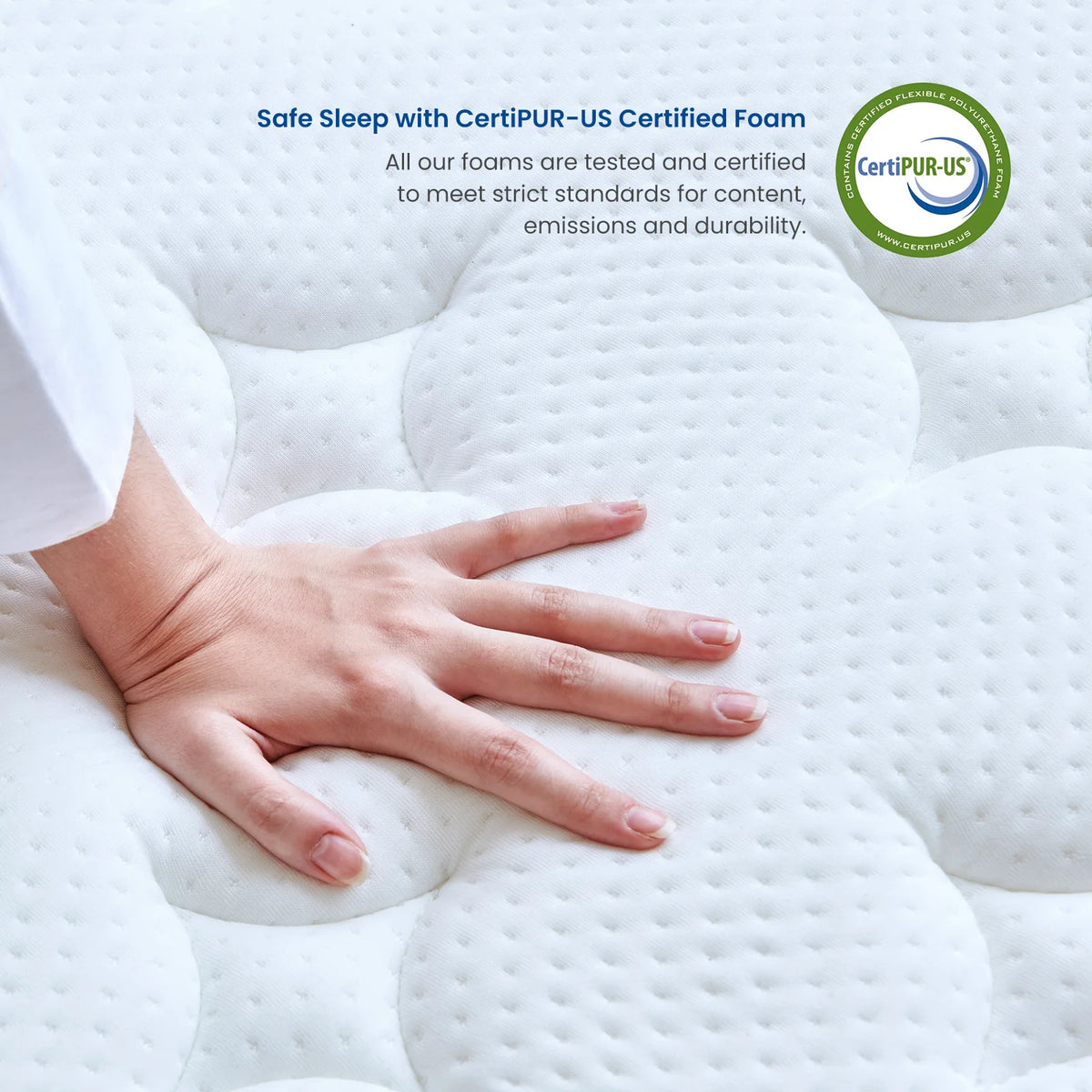 Full Size Mattress, Coolvie 12'' Full Mattress Hybrid Construction Individual Pocket Springs with Memory Foam,  Medium Feel