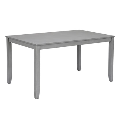 Sesslife 5 Piece Dining Set with One Rectangle Table and 4 Upholstered Chairs for 4 Persons, Dining Room Table Set for Small Place(Table+4 Chairs)