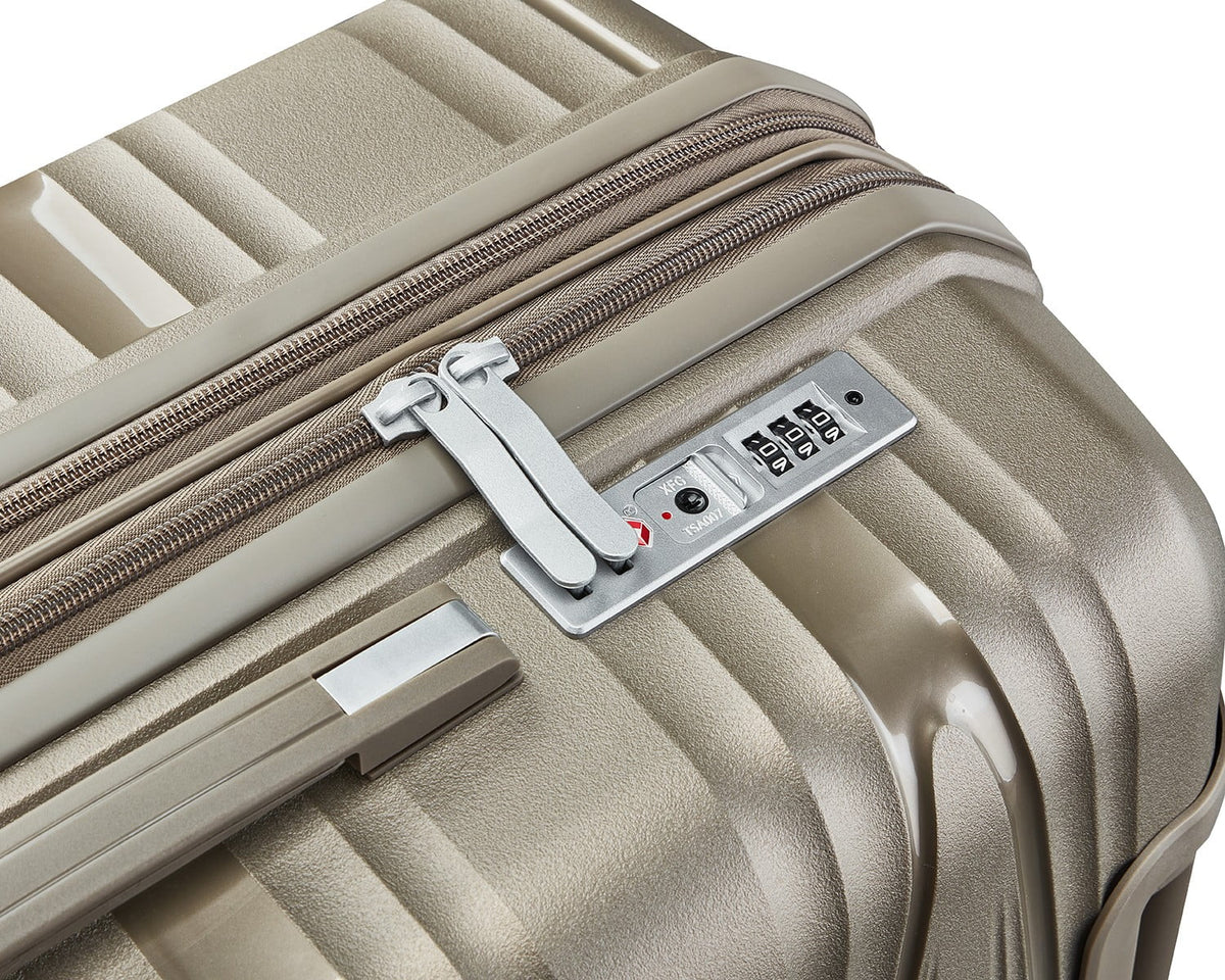4 Piece Luggage Set Expandable Hardshell Travel Luggage Sets 8 Spinner Wheel Suitcase Wheels TSA Lock Suit Case, PP Lightweight & Durable wheels Upright Suitcase, 14/20/24/28 Inch