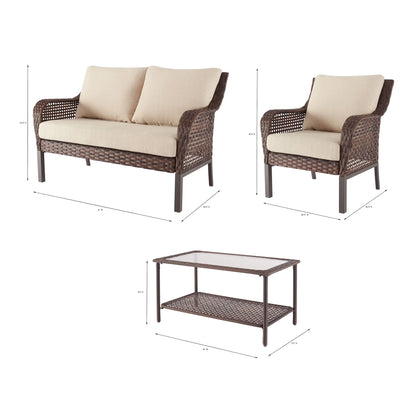 Mainstays Tuscany Ridge 4-Piece Conversation Set, Red