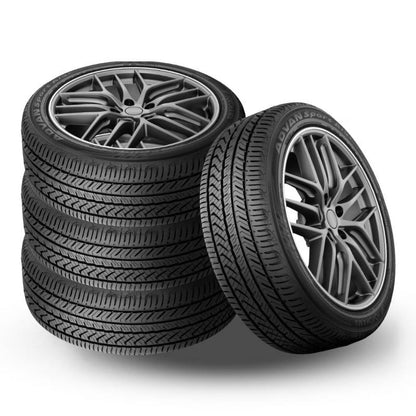 Set of 4 Yokohama Advan Sport A/S+ 215/45R17 87W All Season Performance Tires 55K MILE 110140614 / 215/45/17 / 2154517 Fits: 2011-13 Honda Civic Si, 2010-11 Toyota Prius Base