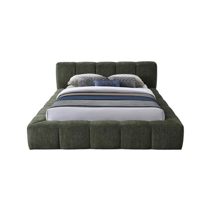 Meridian Furniture Carlin Olive Chenille Fabric Full Bed