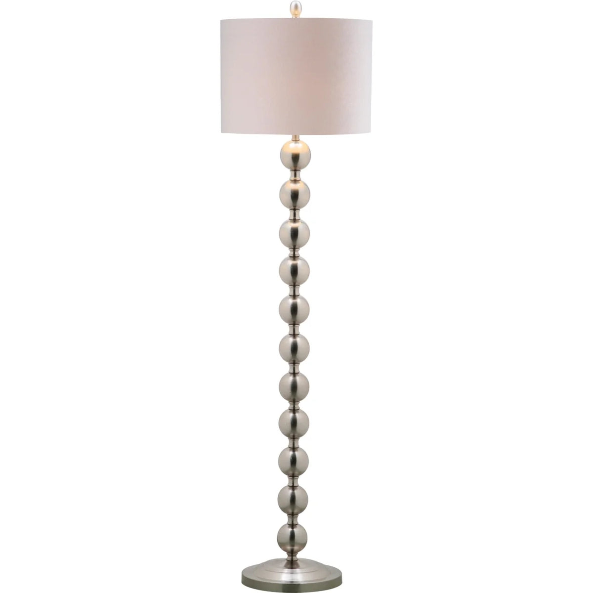 SAFAVIEH Reflections 58.5 in. High Stacked Ball Floor Lamp, Nickel