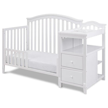 AFG Baby Furniture Kali 4-in-1 Convertible Crib and Changer White