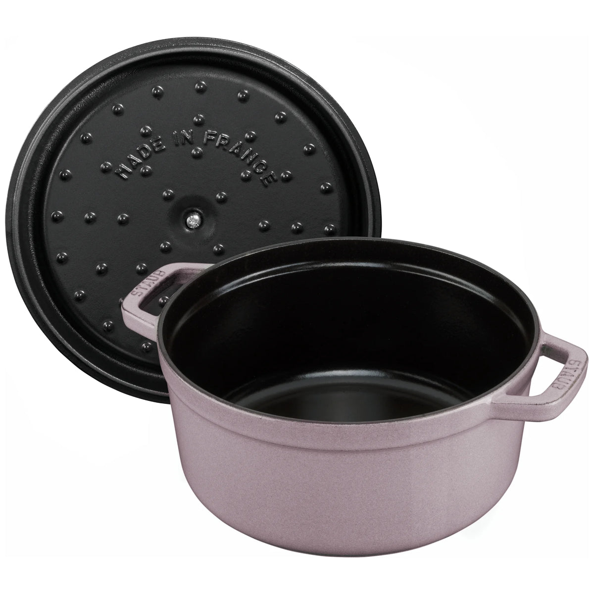 Staub Cast Iron 7-qt Round Cocotte - Grenadine