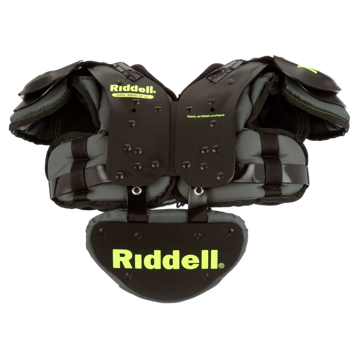 Riddell Surge Youth Football Shoulder Pad Black/Volt, Small