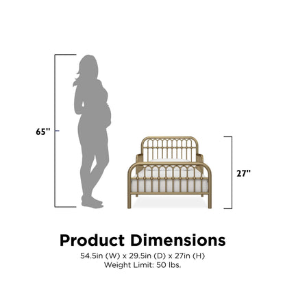 Little Seeds Monarch Hill Ivy Metal Toddler Bed, Gold