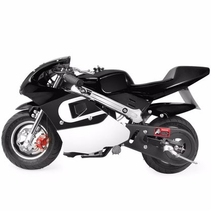 XtremepowerUS 40cc 4-Stroke Pocketbike, EPA Gas Motorbike for Kids, Dual Brake, Ride On Toy, Blue
